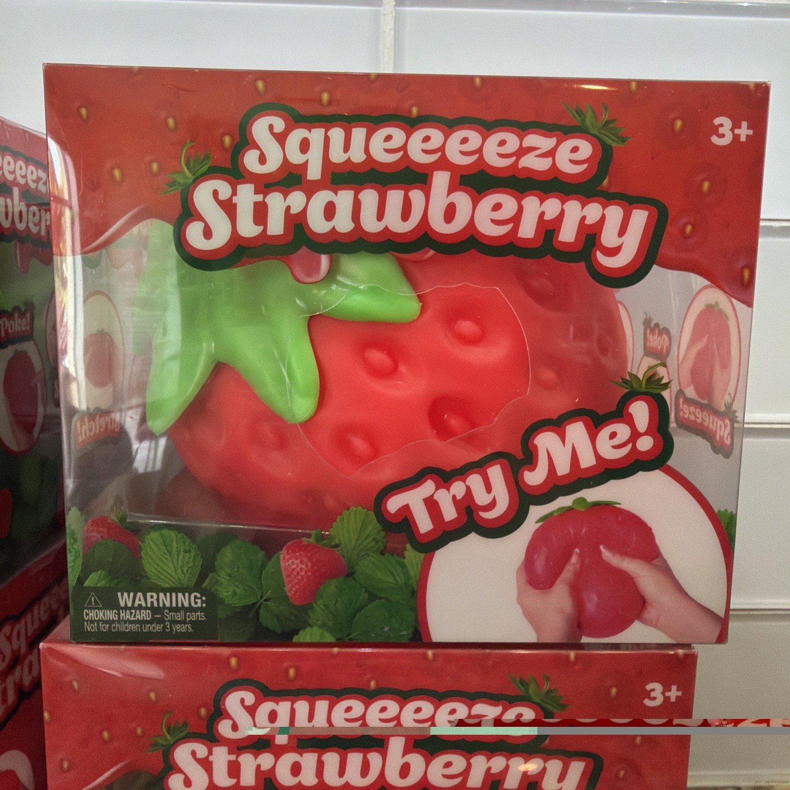 Sunny Days Squeezy Strawberry Jumbo Squishy Toy Stress Relief Sensory Fun 🍓