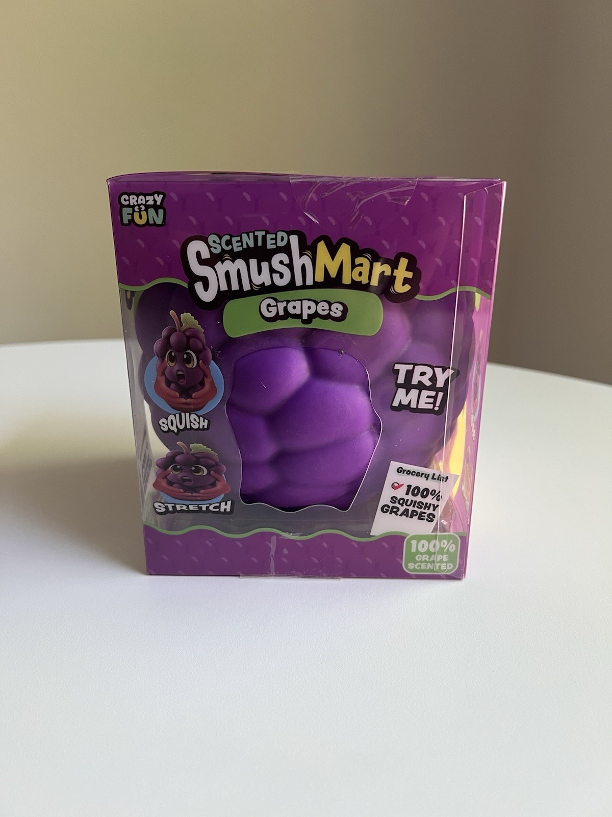 🍇 Smush Mart Scented Grapes JUMBO VIRAL SQUISHY 6” RMS USA Crazy Fun