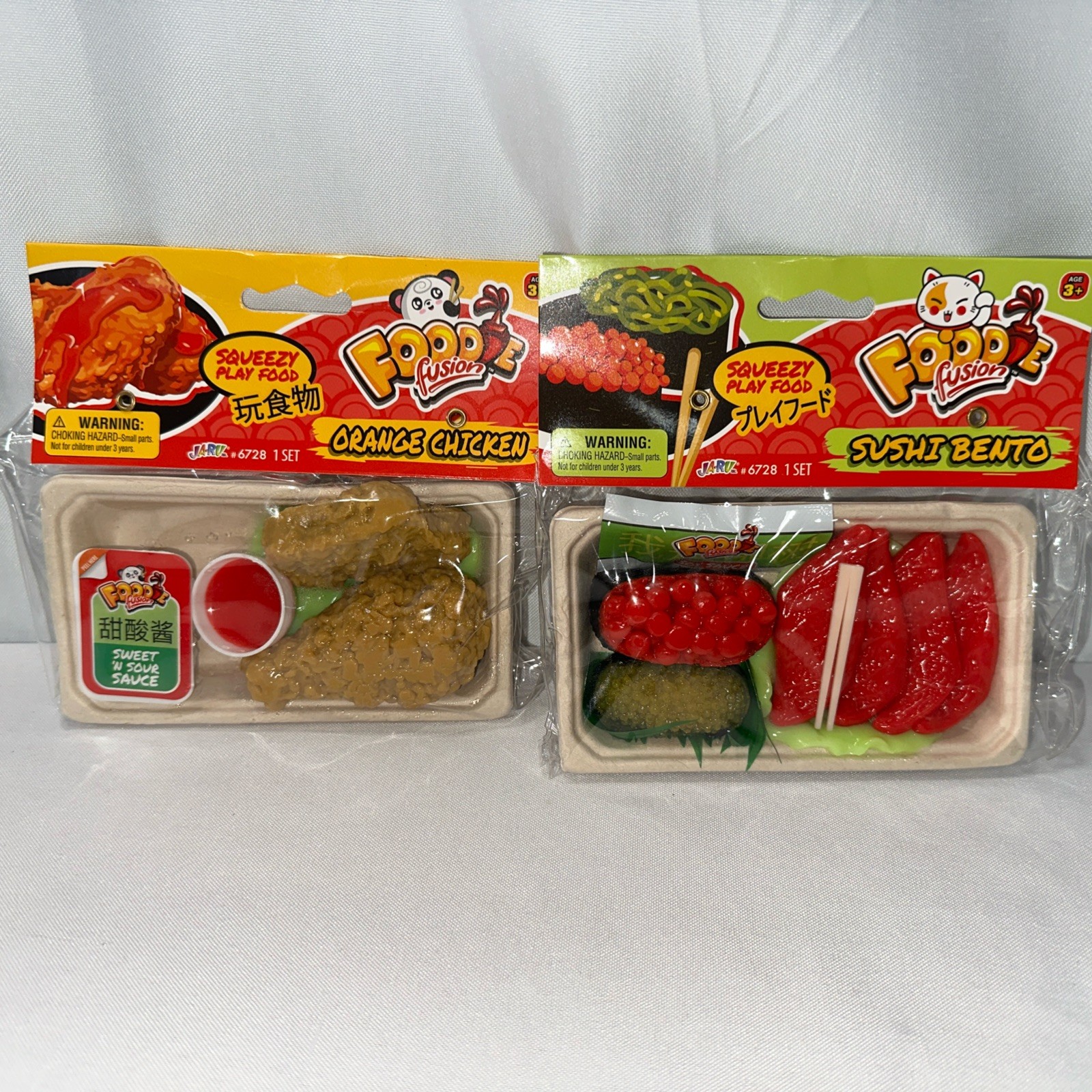Ja-ru Food Fusion Orange Chicken & Sushi Bento Box Squeezy Play Food Set