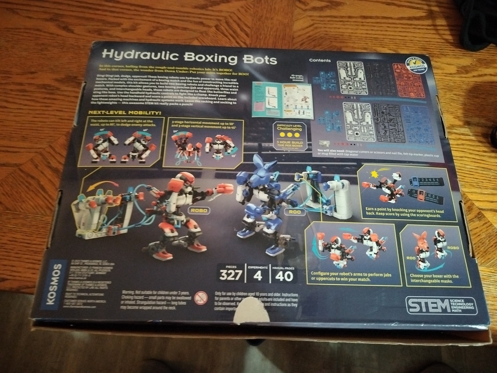 Open box Hydraulic Boxing Bots Experiment Kit Thames & Kosmos NO INSTRUCTIONS!
