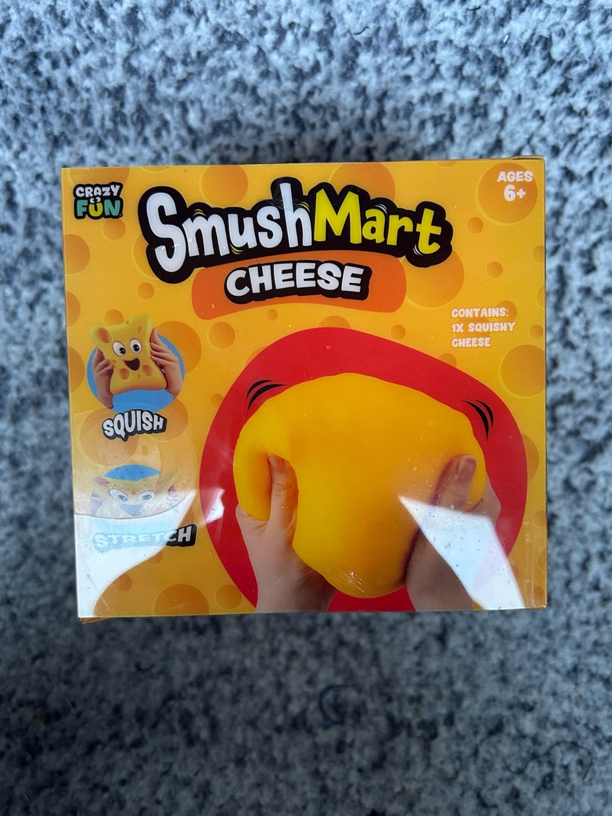 RMS Crazy Fun SmushMart Cheese Squishy Squeezy Stretch Sensory Toy TIK TOK VIRAL
