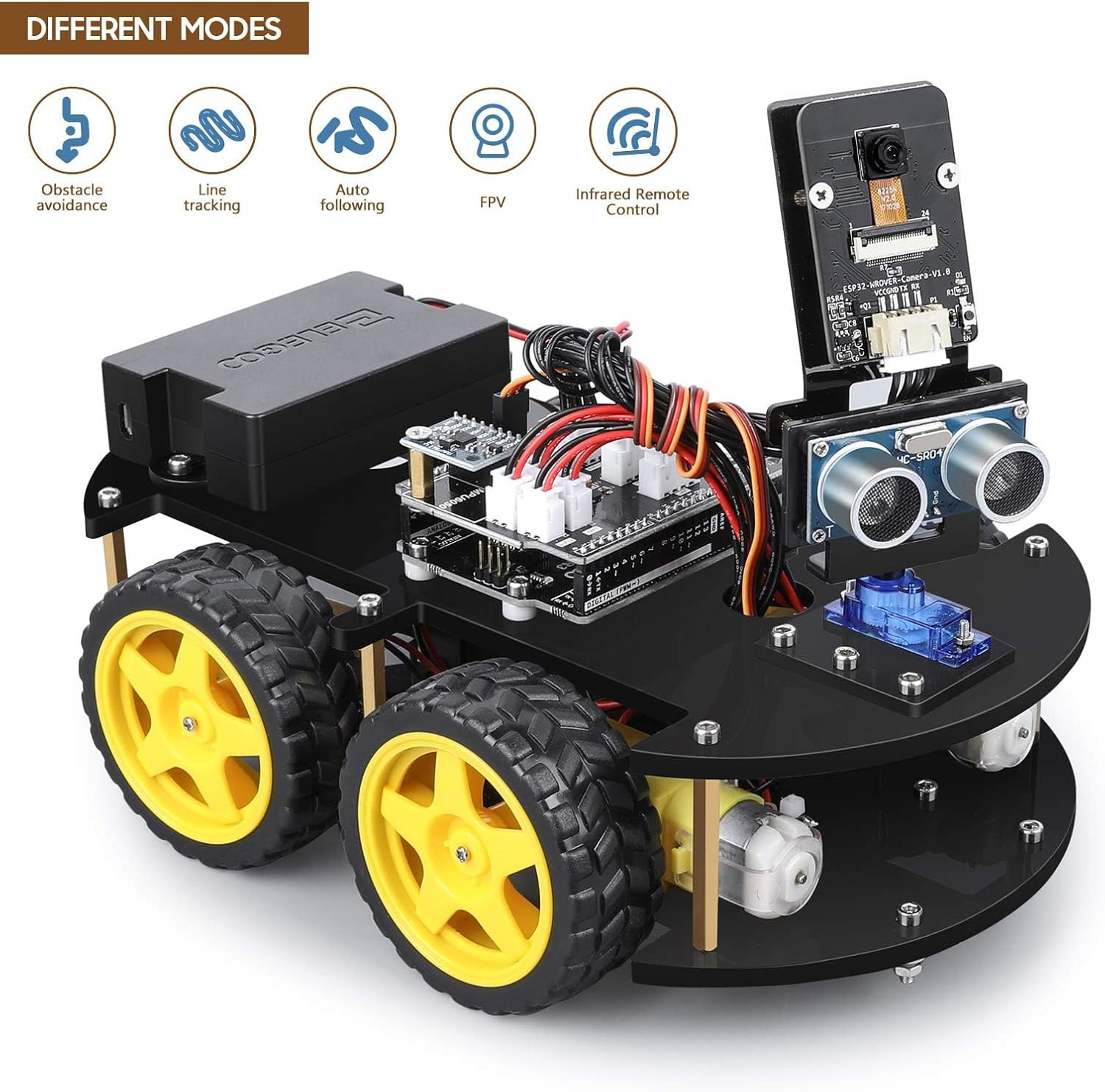 ELEGOO UNO R3 Smart Robot Car Kit V4 STEM Robotics & Coding for Kids & Teens