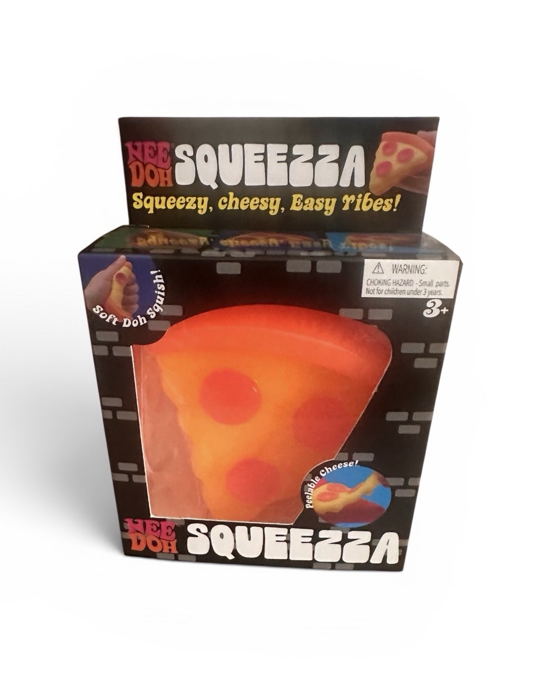 NeeDoh SQUEEZA PIZZA Orange Crust Rare Viral TikTok Fidget Toy Schylling HTF NEW