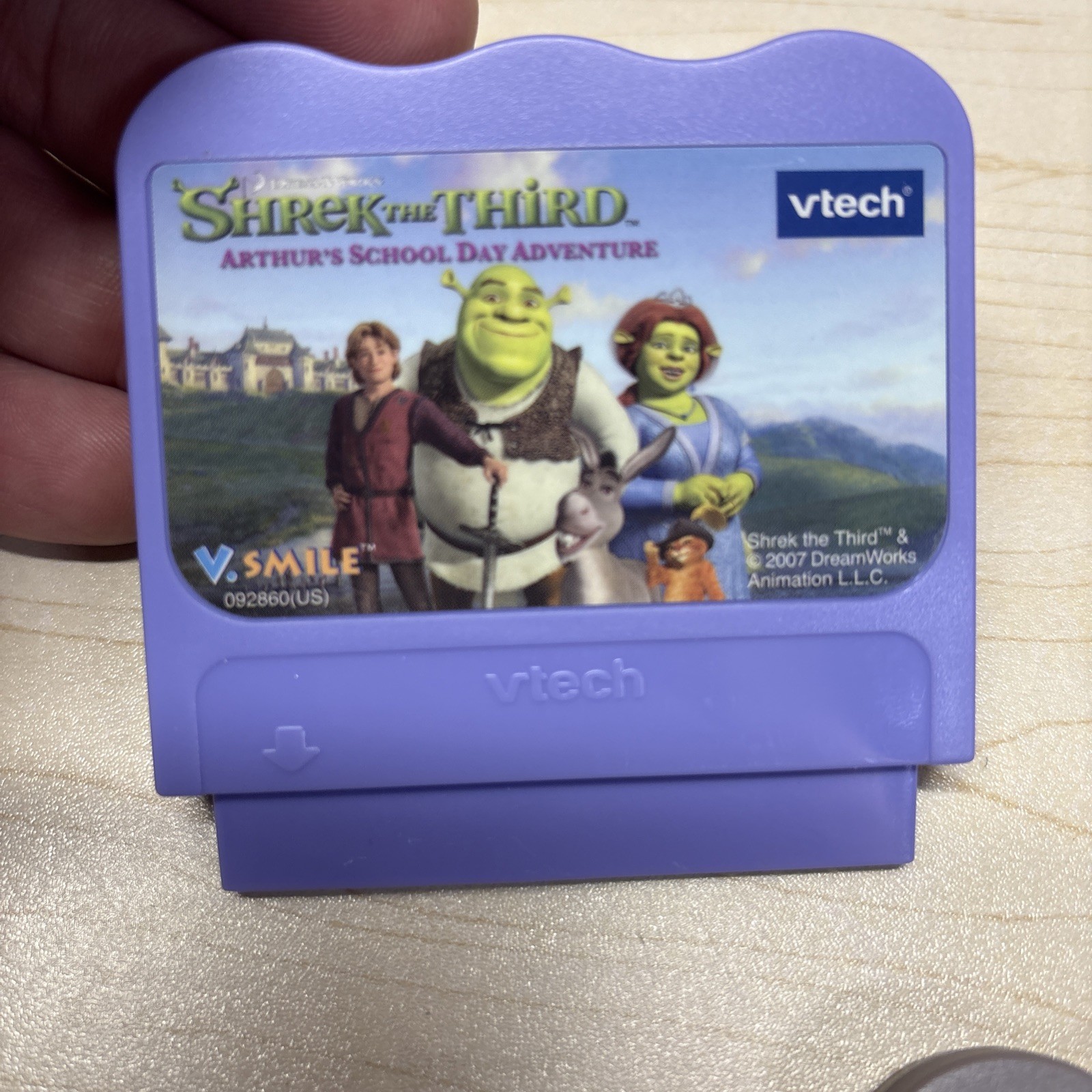 Lot of 4 VTech V.Smile Learning Game Cartridges: Scooby Spiderman Shrek Alphab
