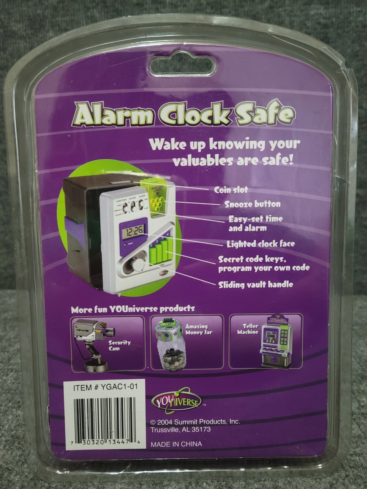 YoUniverse ALARM CLOCK SAFE