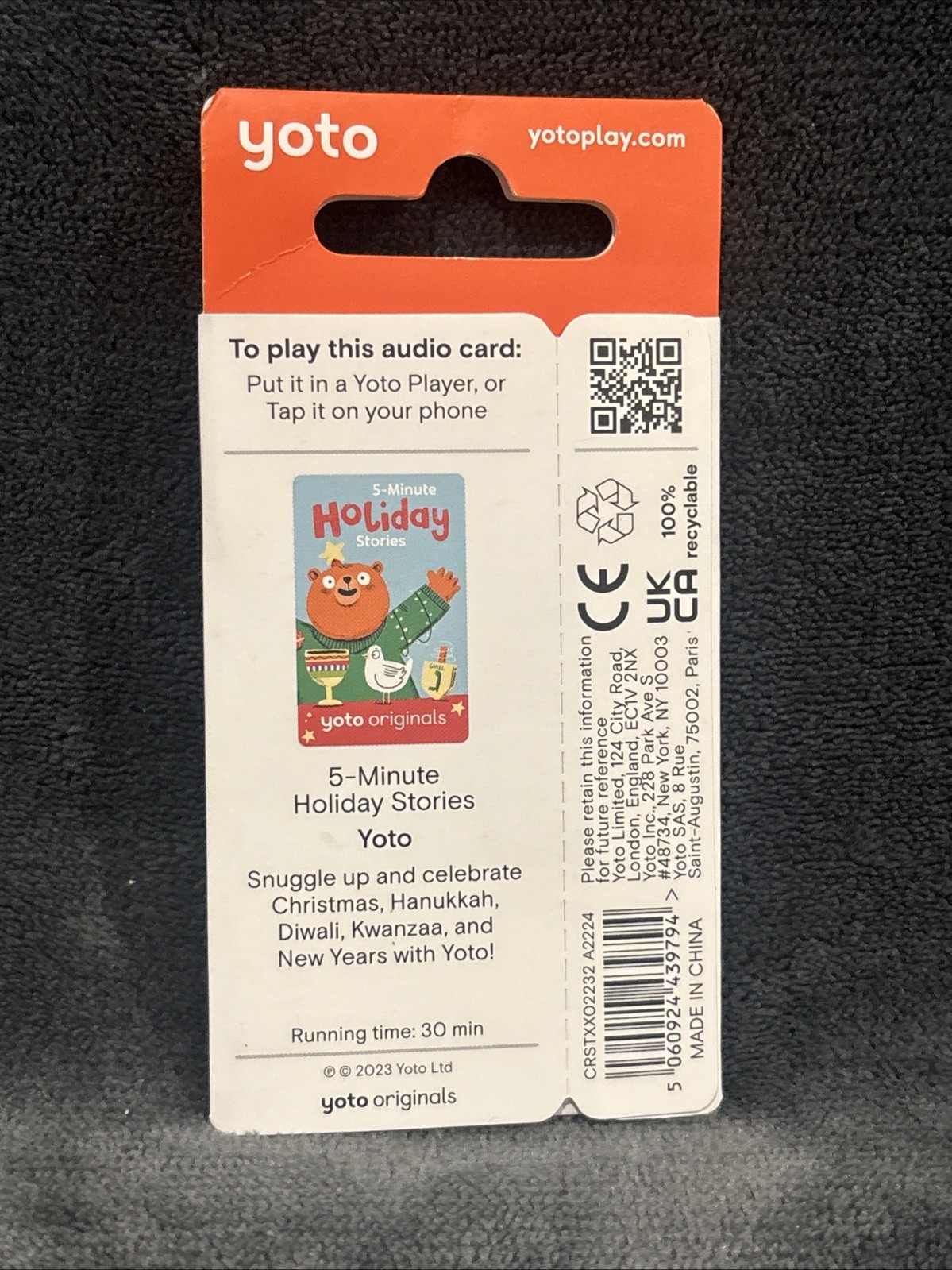 Yoto 5-Minute Holiday Stories Audio Card