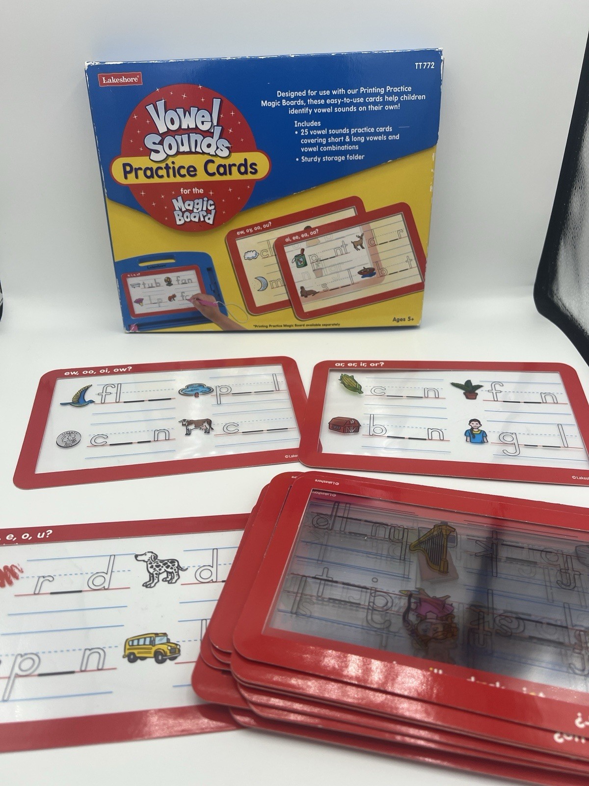 Lakeshore Magic Board. Practice Cards ELAR Lot Vowels, Blends, Sounds, Word Fam