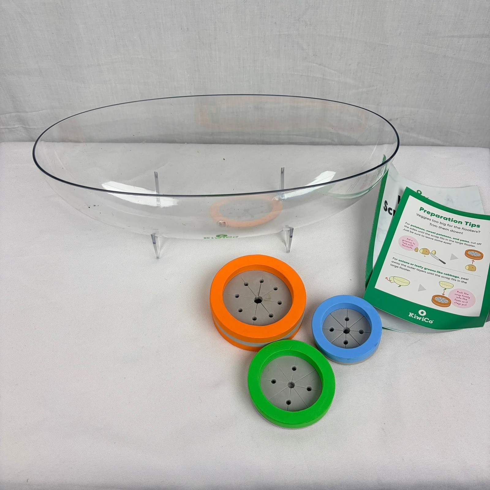 KiwiCo Sprout Scraps Vegetable Garden Kit STEM Educational Toy Clear Basin