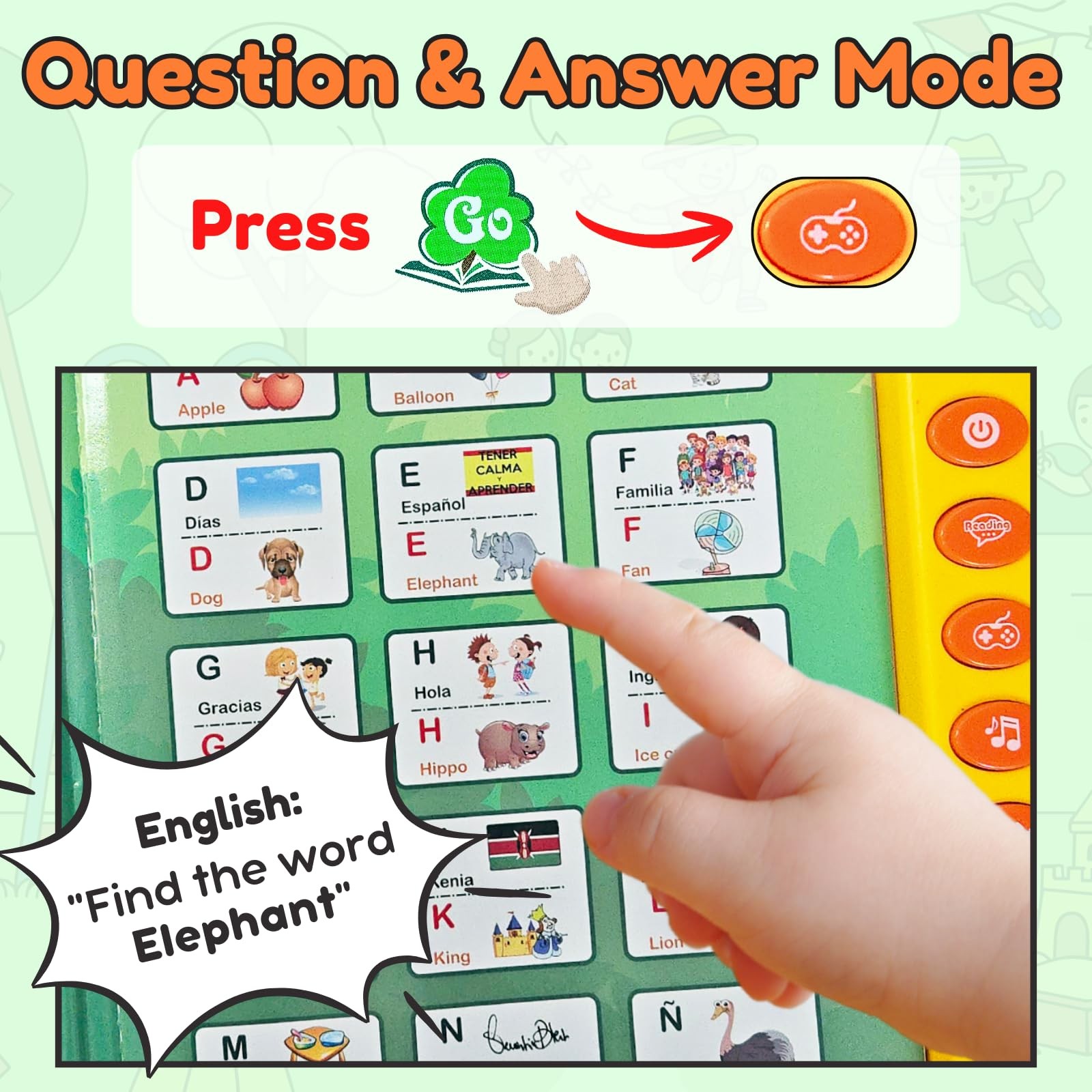 ZEENKIND Spanish English Sound Book for Kids 2 3 4 Small, Version 1: 23 Pages
