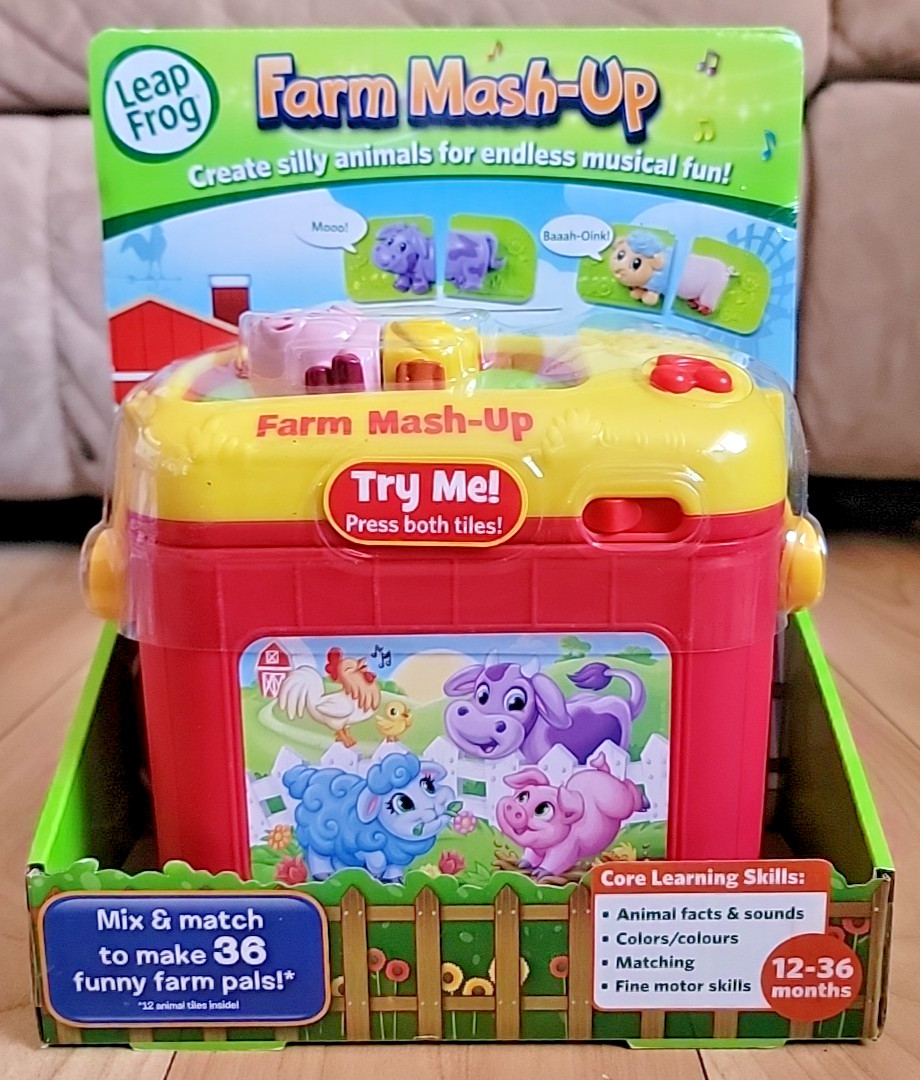 Leap Frog Farm Mash-Up Animal Learning Toy Match Talking Bucket 2012 NEW — READ