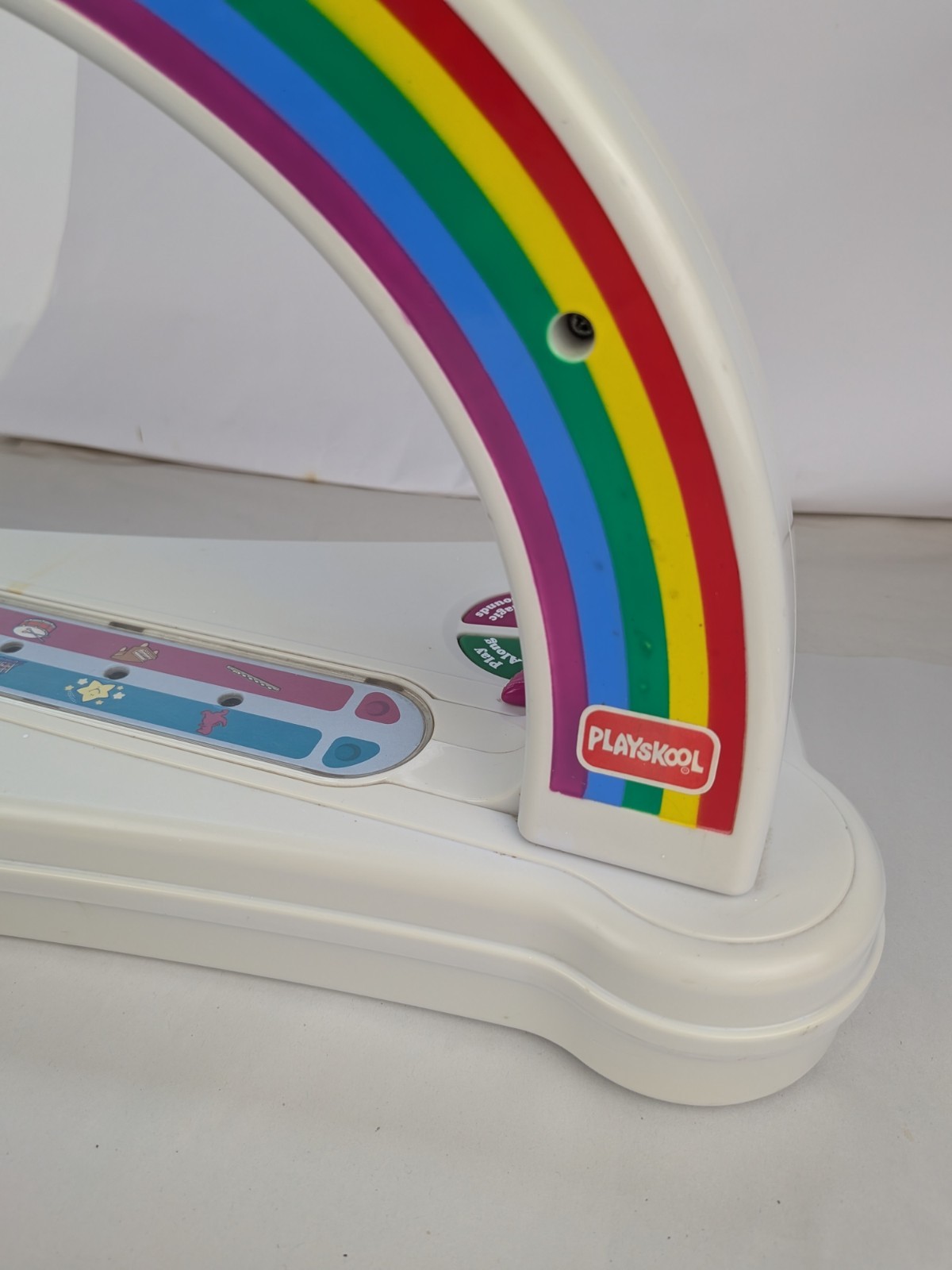 Rare Vintage Playskool Barney Rainbow Arch Musical Toy Sounds Play Dinosaur READ