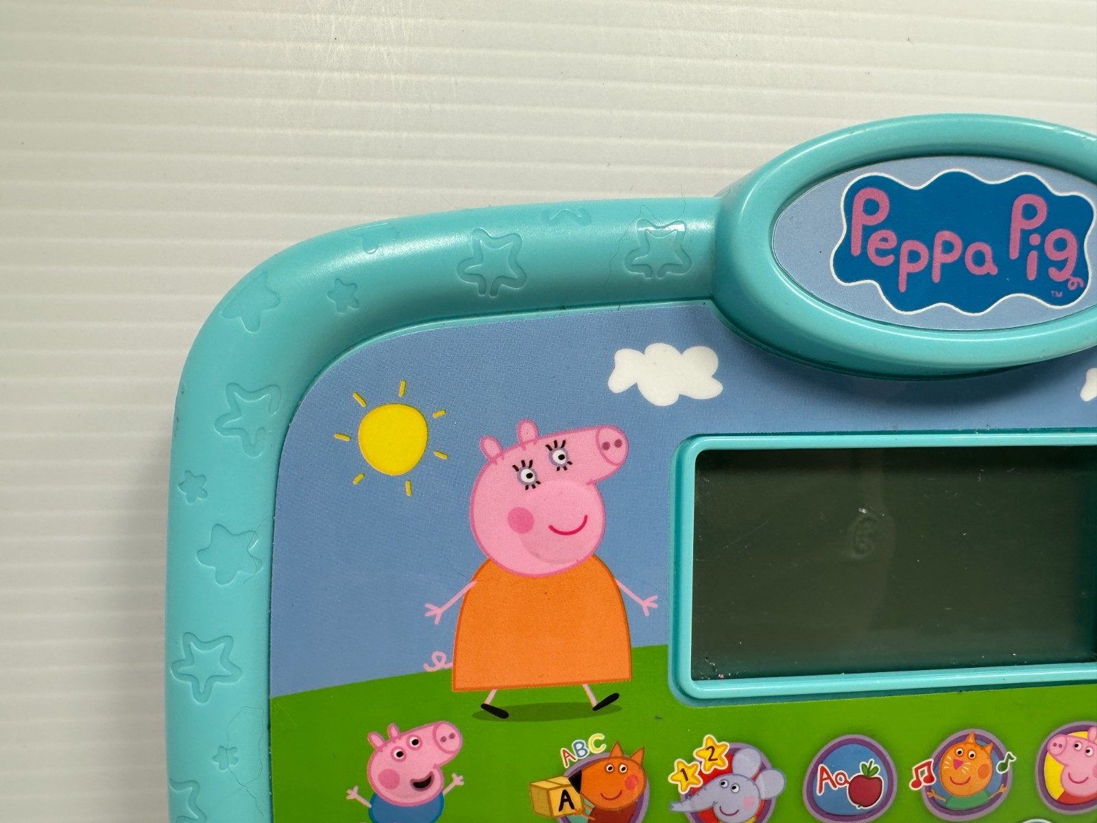 VTech Peppa Pig Electronic Learning System Alphabet & Numbers Tablet WORKING