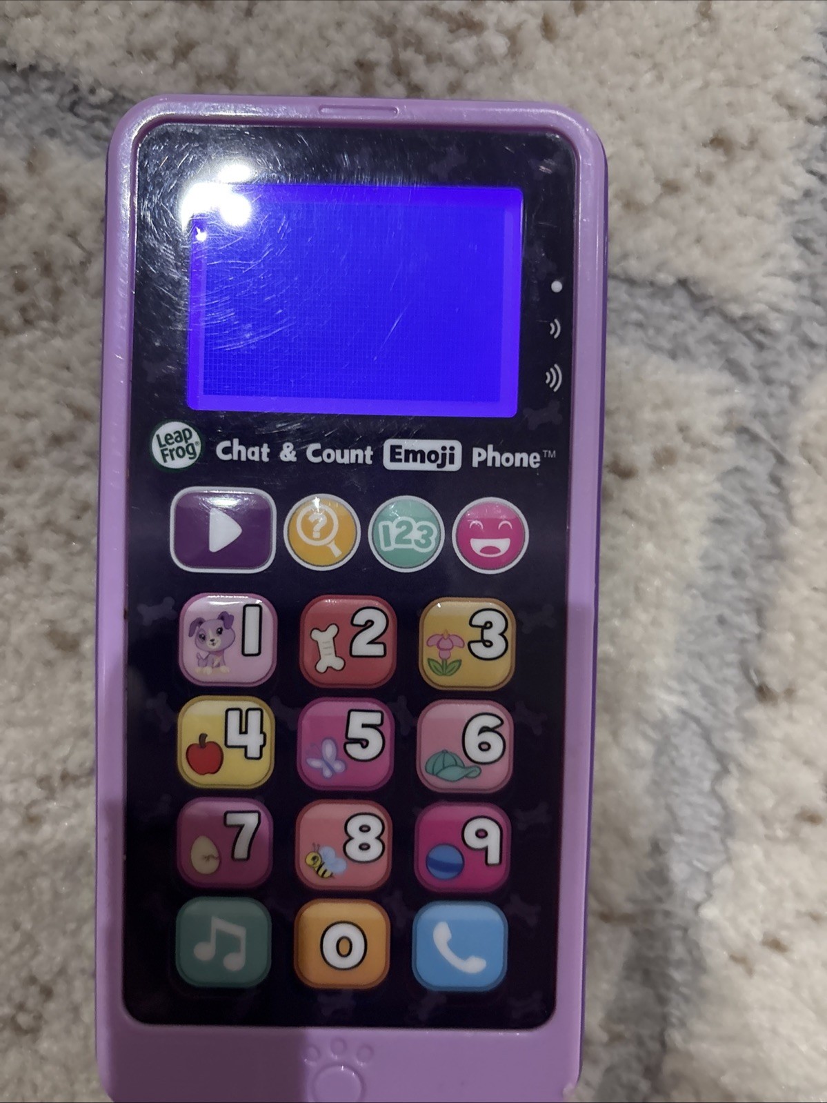 LeapFrog Chat and Count Emoji Phone, Violet, Pretend Play Toy for Kids