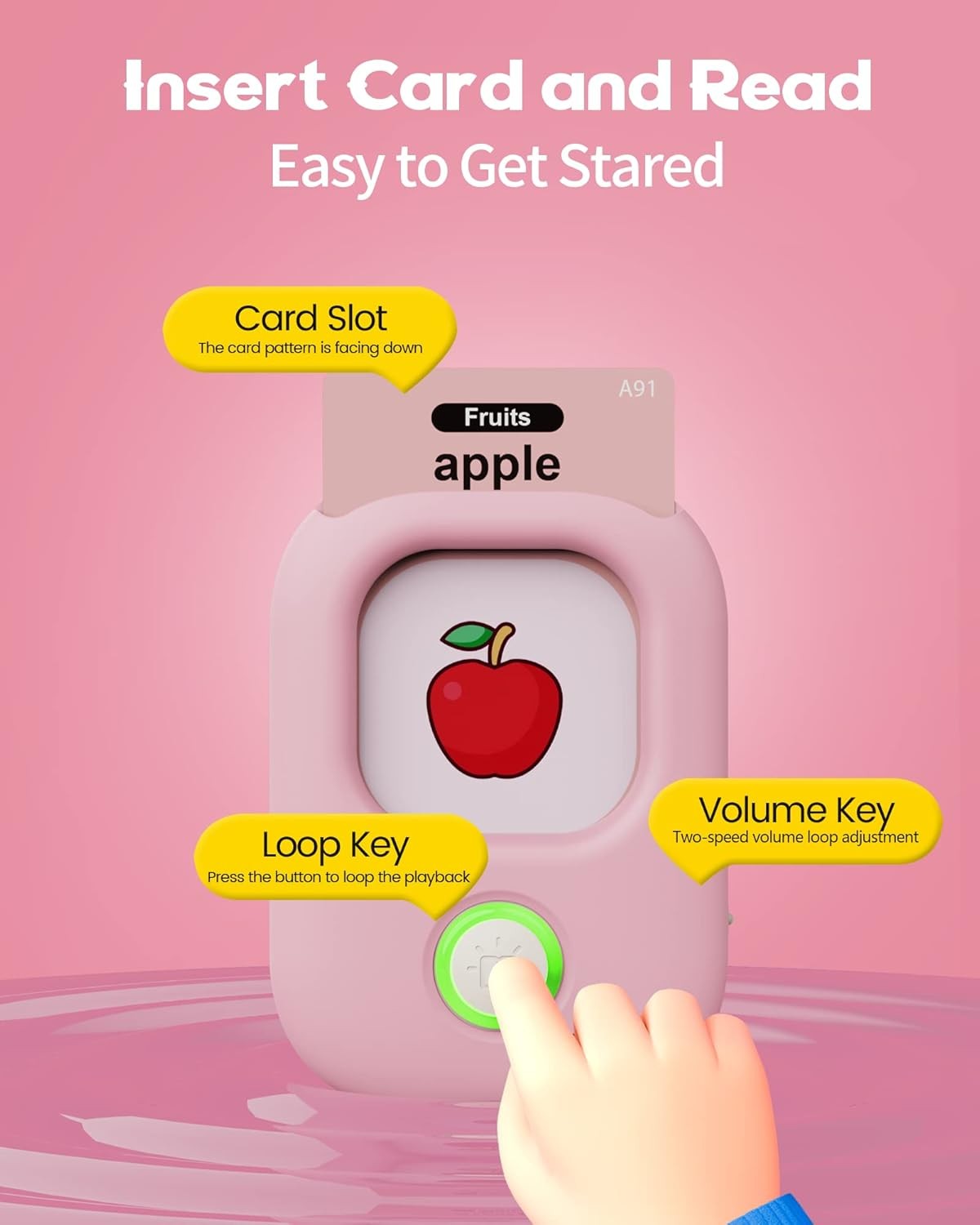 224 Words Talking Flash Cards Educational Learning Toy Toddlers 1-5 Years Old