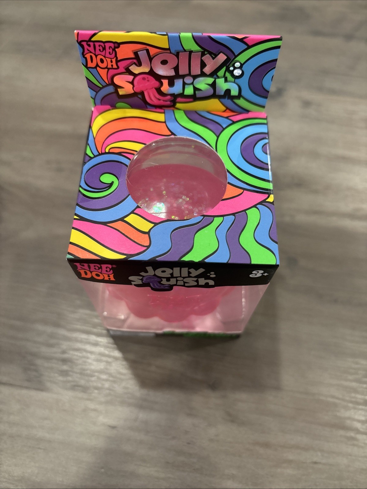 Nee Doh Jelly Squish Pink NIB Hard To Find