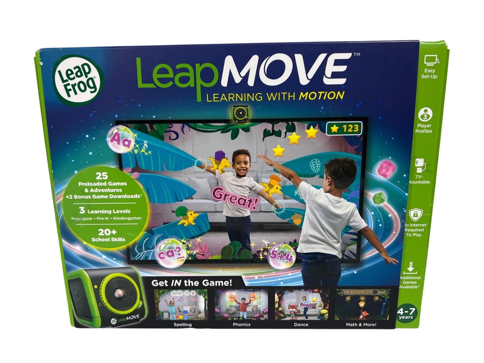 LeapFrog LeapMove Interactive Learning Game Ages 4-7 Years – New, Open Box