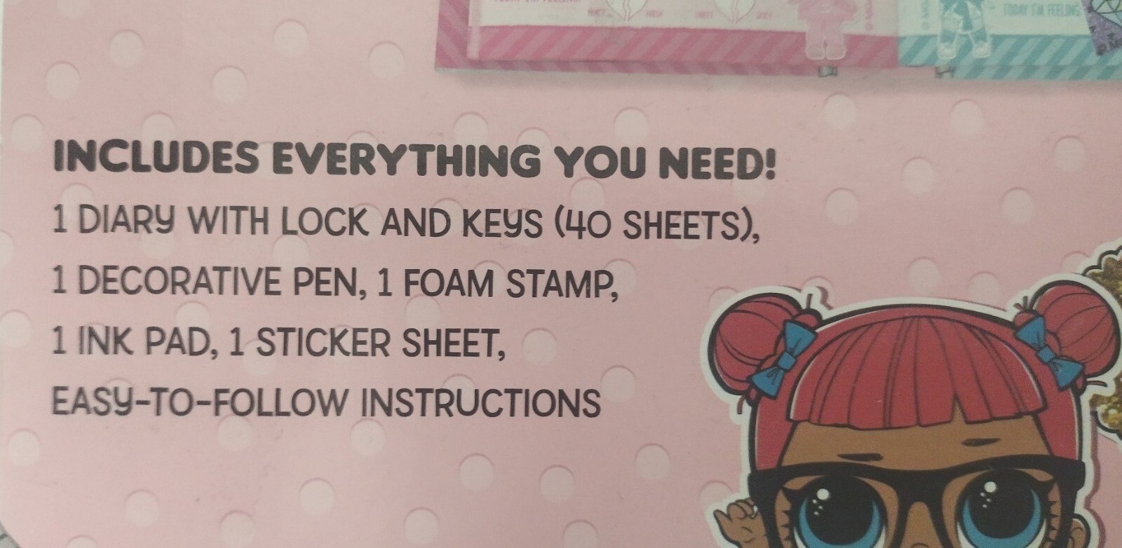 LOL SURPRISE SECRET DIARY SET STICKERS STAMPS PEN LOCK AND KEY NEW