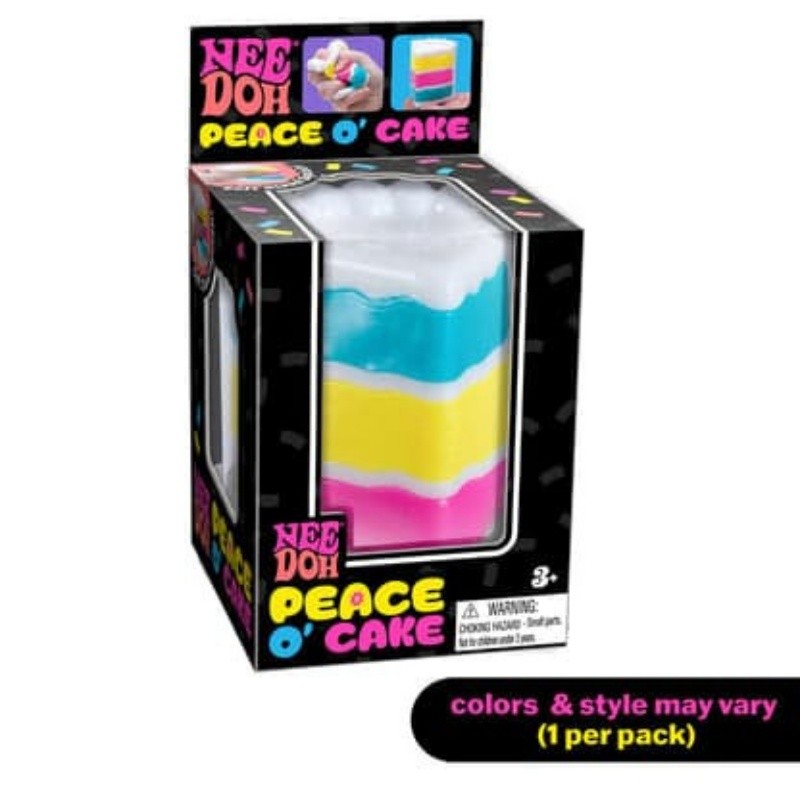 NeeDoh Peace O’ Cake Nice Cube Ball Stress Relief Sensory Toy Fight Toy Kid Gift