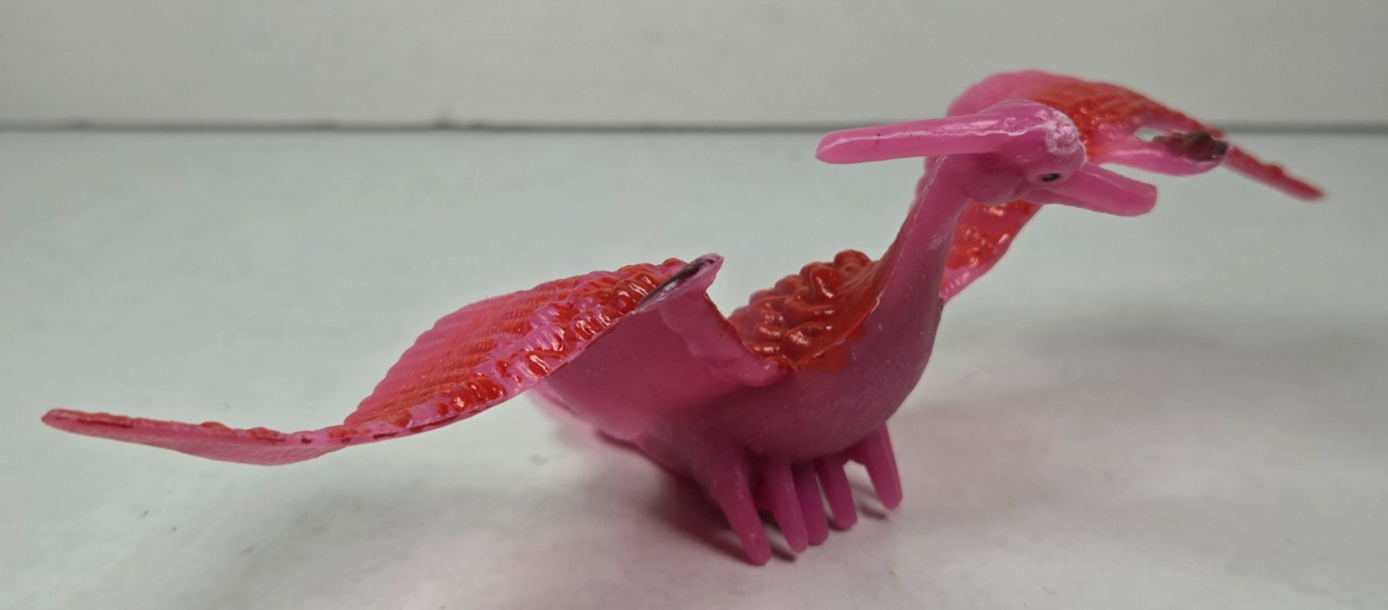 Unbranded Dark Pink Pteranodon 6.25″ Wide Plastic Dinosaur Toy Figure China