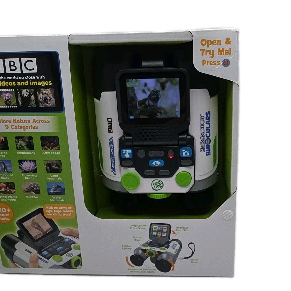 Leap Frog Magic Adventures Binoculars W/Screen Capture Night Vision For Kids New