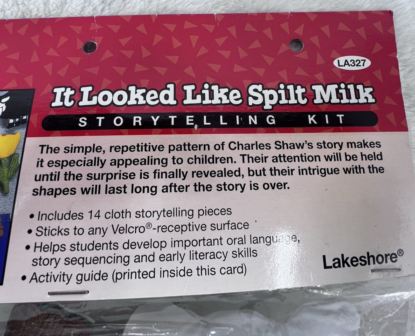 Lakeshore It Looked Like Spilt Milk Storytelling Kit NEW Sealed LA327 14 Pieces