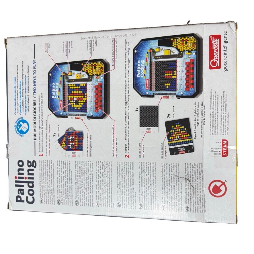 Quercetti Pallino Coding 6+ New In Box Italy Made 01021 Learning Toys Games