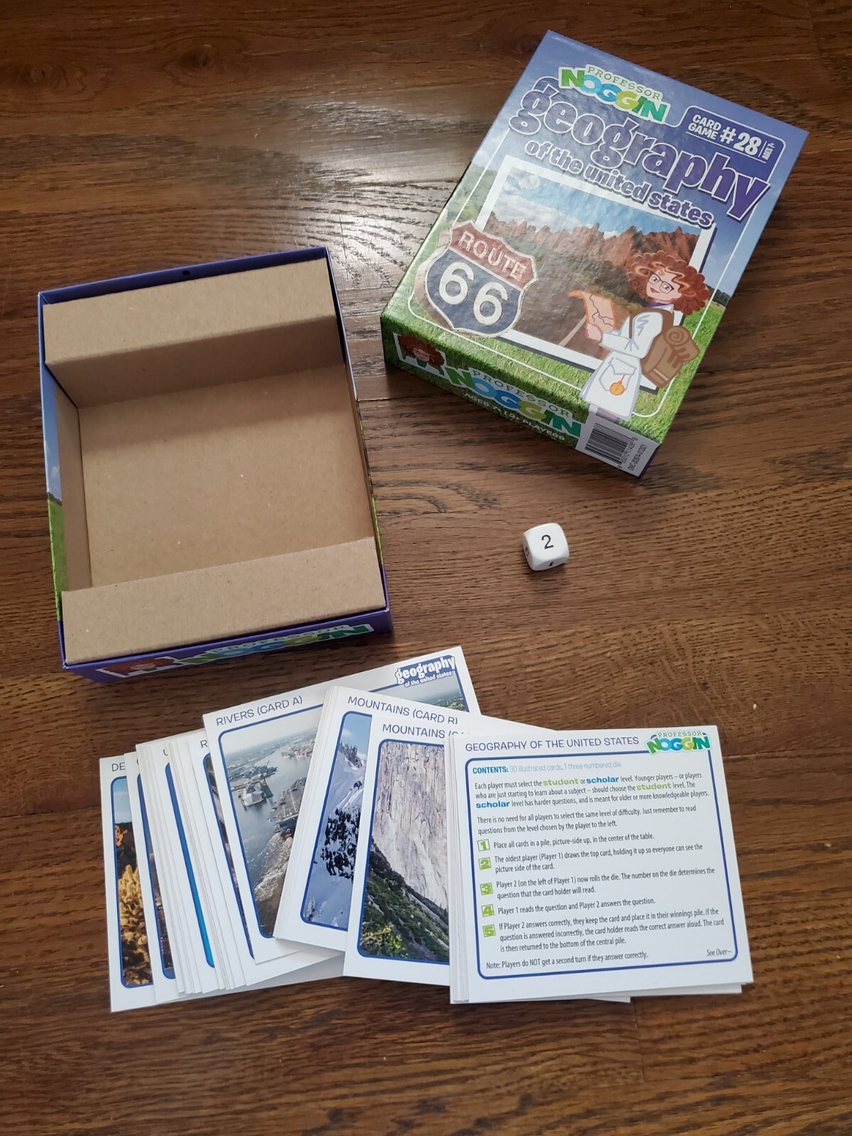 Professor Noggins Geography of the United States Card Game #28 COMPLETE