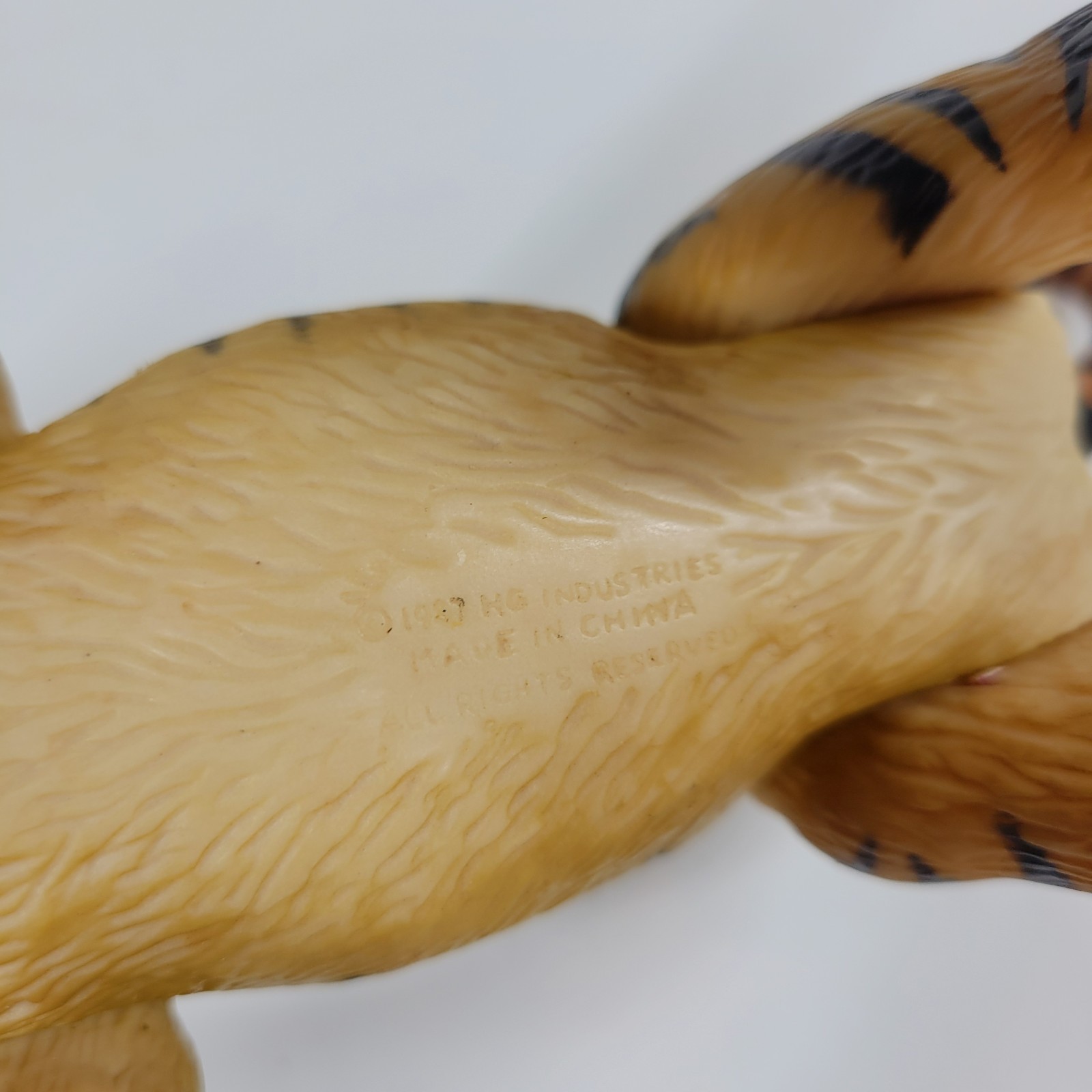 Vintage Plastic Articulated Tiger Action Figure 1987 HG Industries Toy Poseable