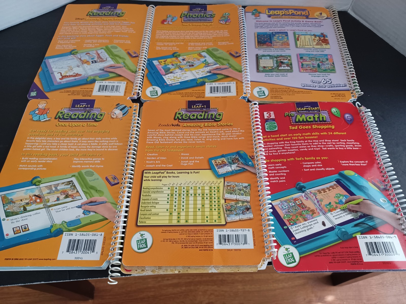Leap pad w/(6 ) books (6) cassettes Satchel carrying bag