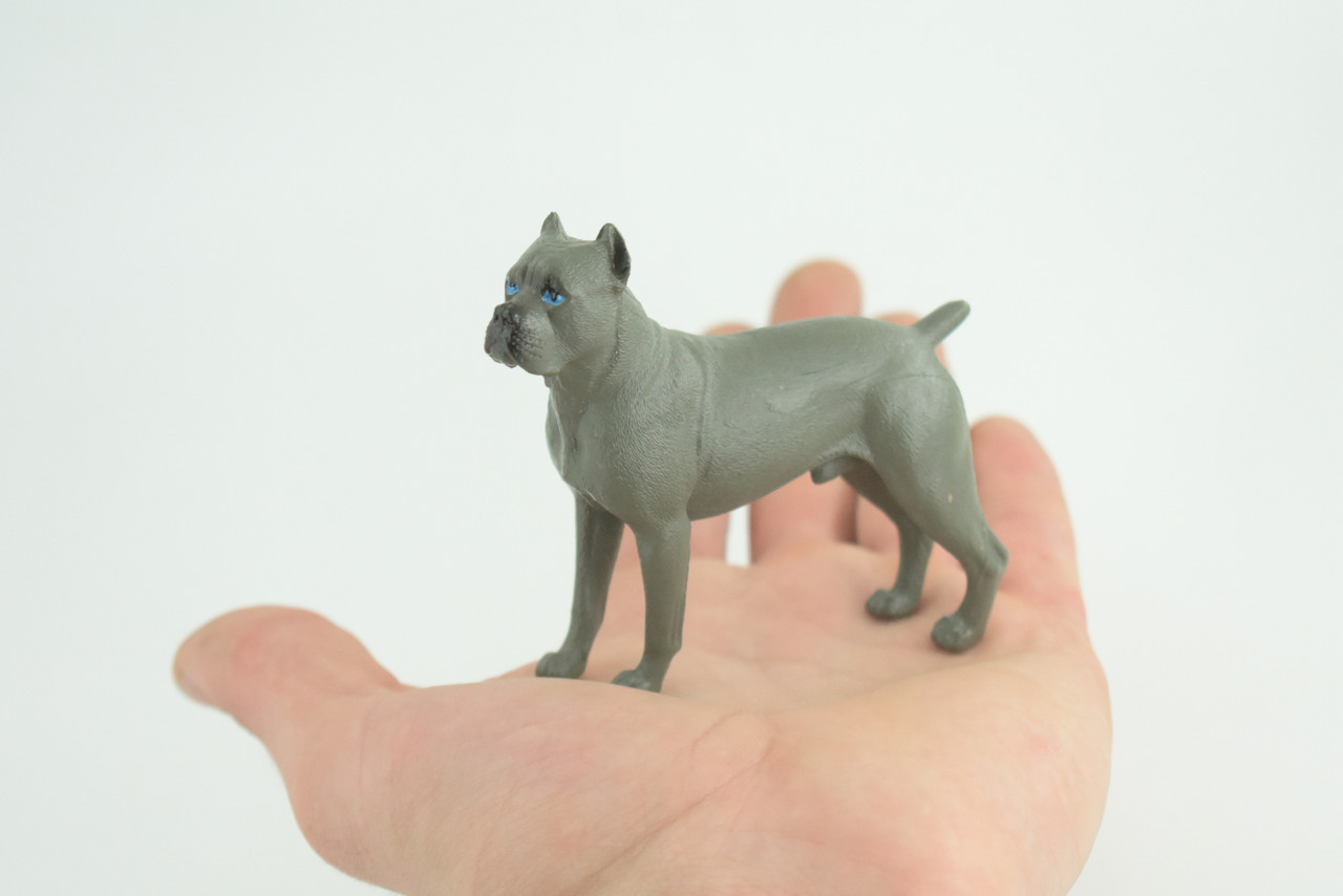 Cane Corso Dog Toy, Hand Painted Realistic Rubber Model 4 Inches CH910 BB203