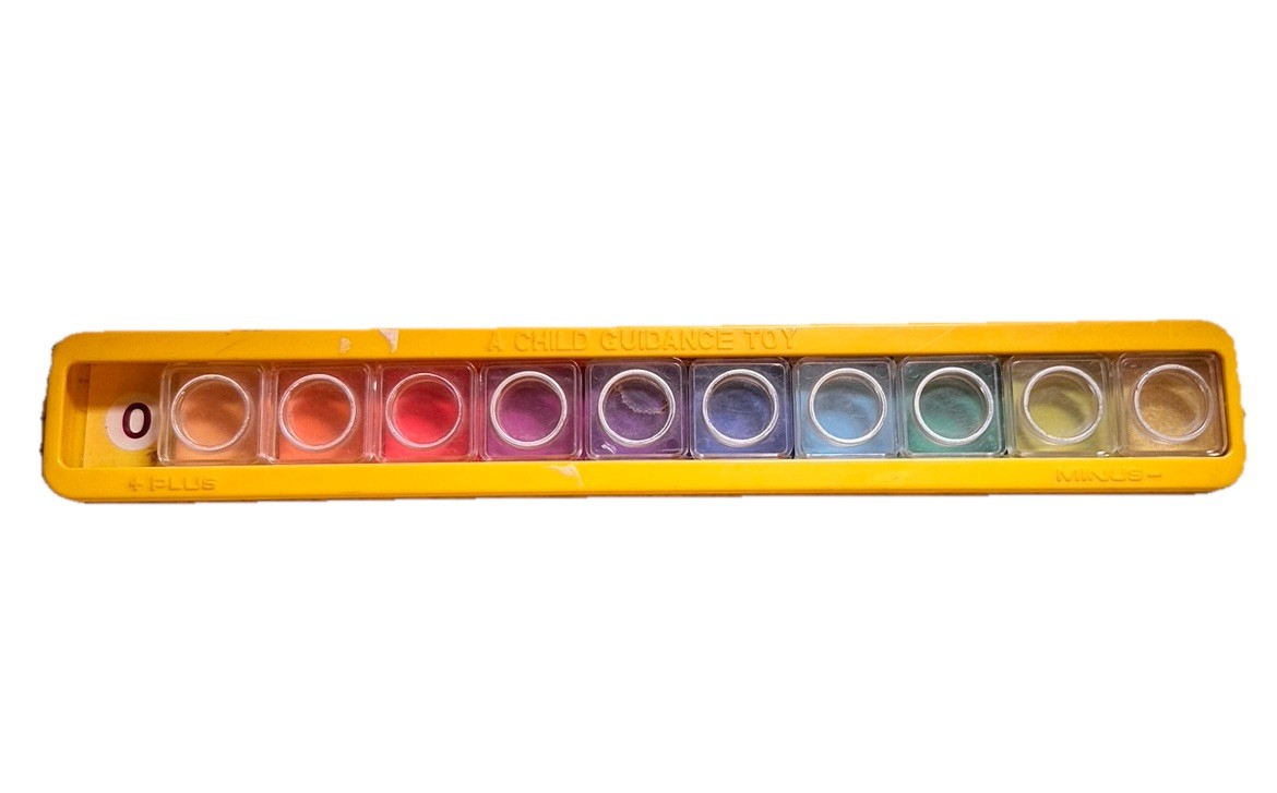 Vintage Child Guidance First Addition Subtract Math Learning Toy Rainbow Slide