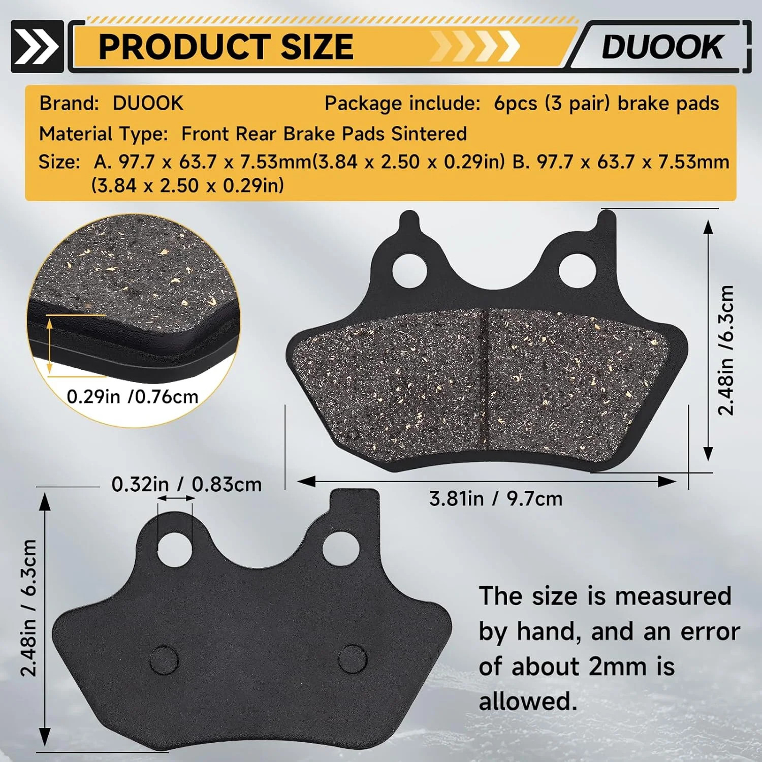 Front and Rear Brake Pads for Harley Davidson Electra Glide Ultra Classic Road K