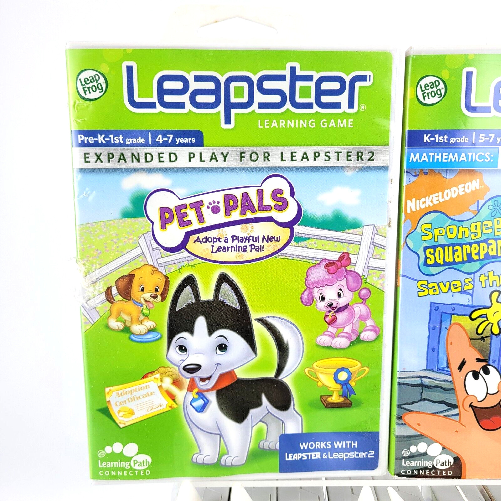 Lot of (10) Leapster Learning Games Cartridges & Cases Fun Educational Games