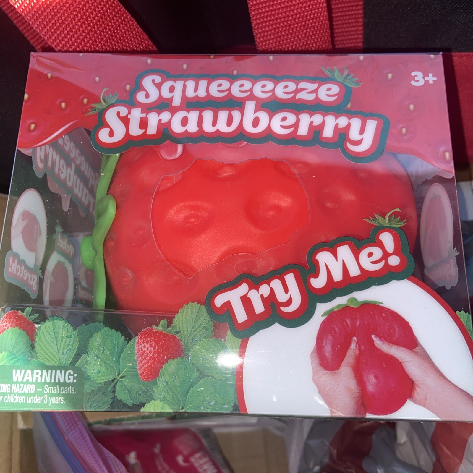 Sunny Days Jumbo Squeezy Strawberry Squishy Toy Stress Relief Sensory Fun