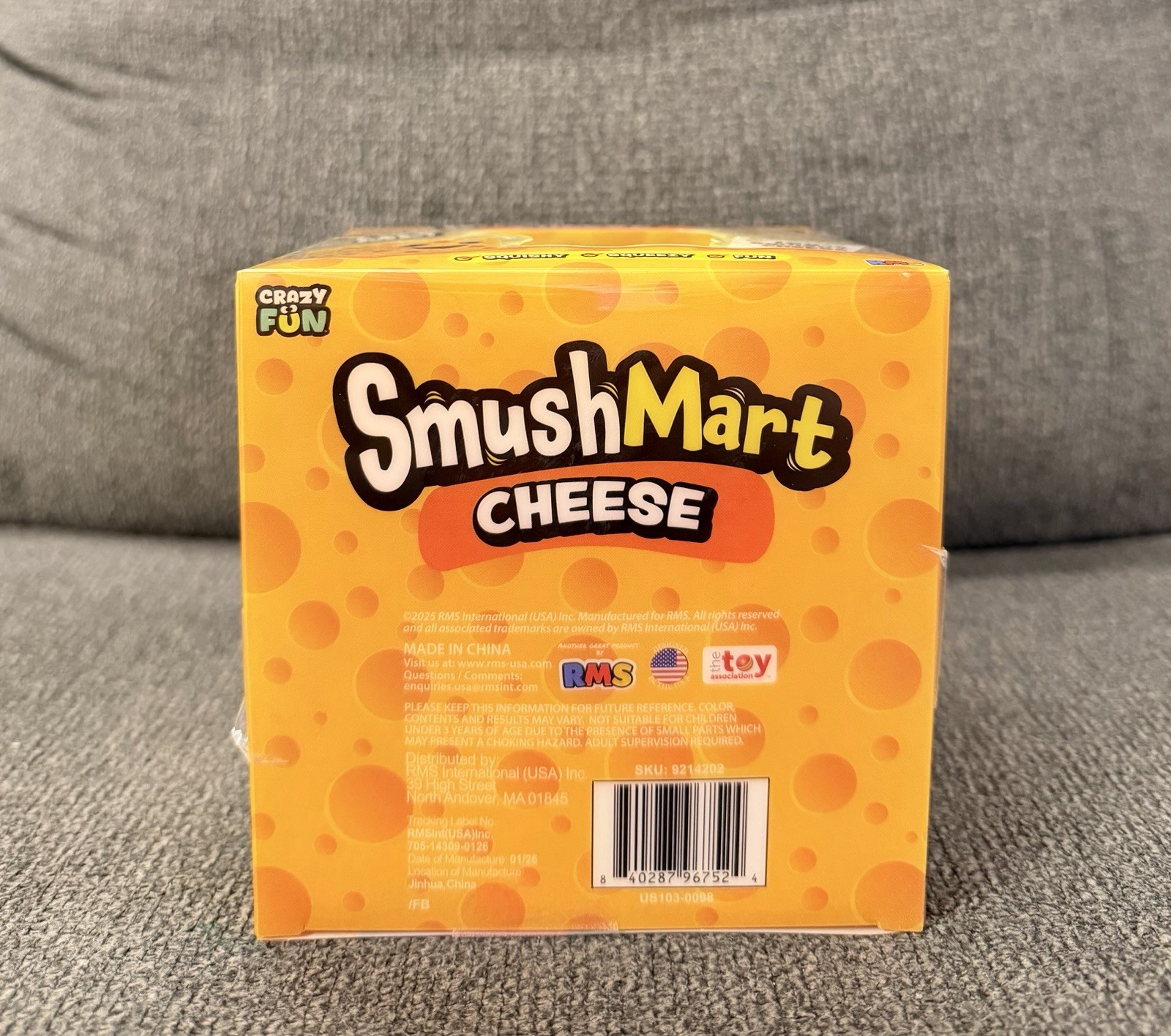 RMS Crazy Fun SmushMart Cheese Squishy Squeezy Stretch Sensory Toy TIK TOK VIRAL