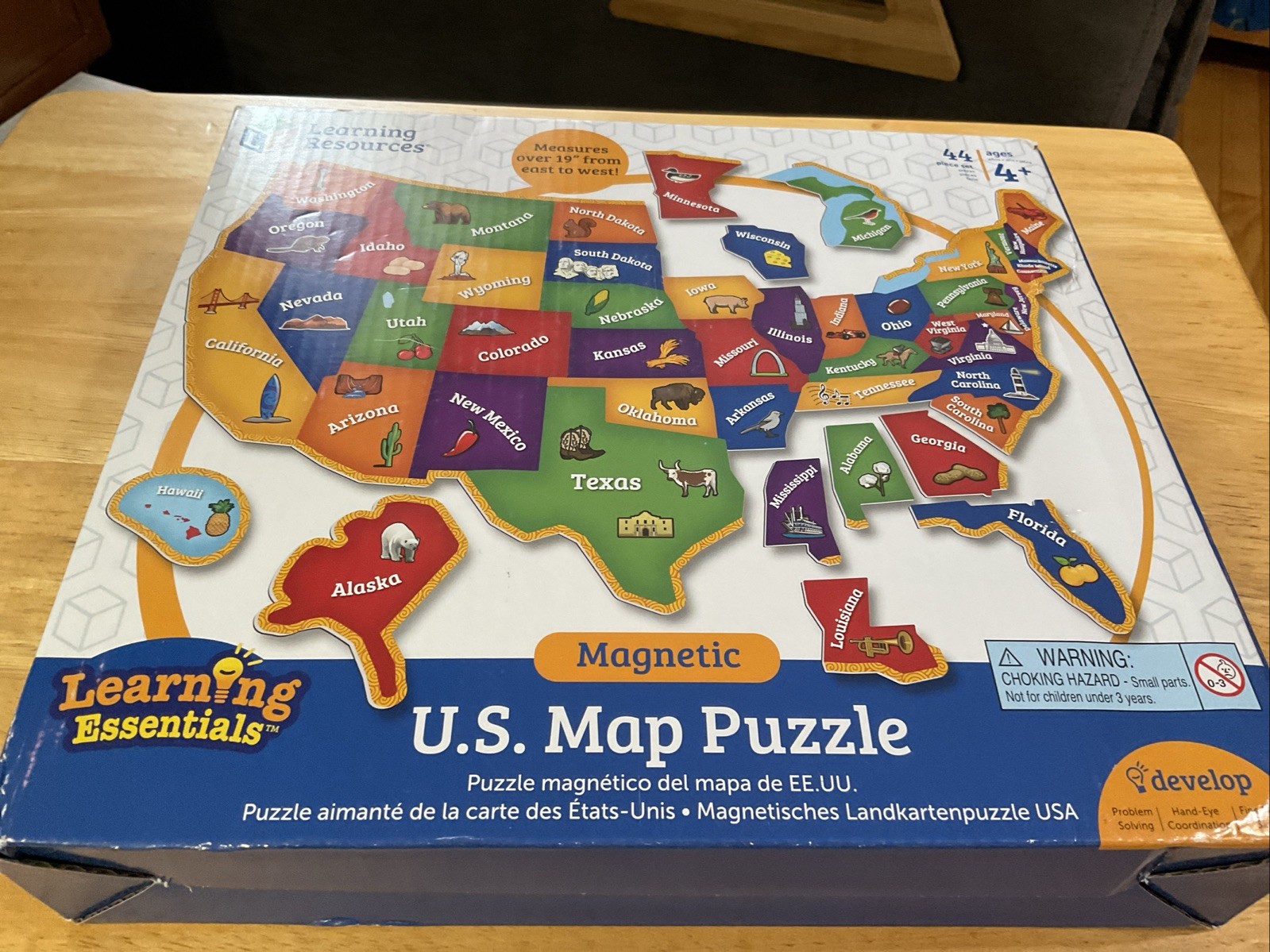 Learning Resources Magnetic US Map Puzzle Fun Geography for Kids United States