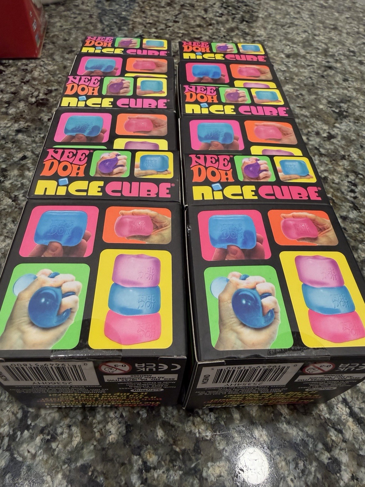 Quanity 6 Needoh nice cubes all PINK in lot