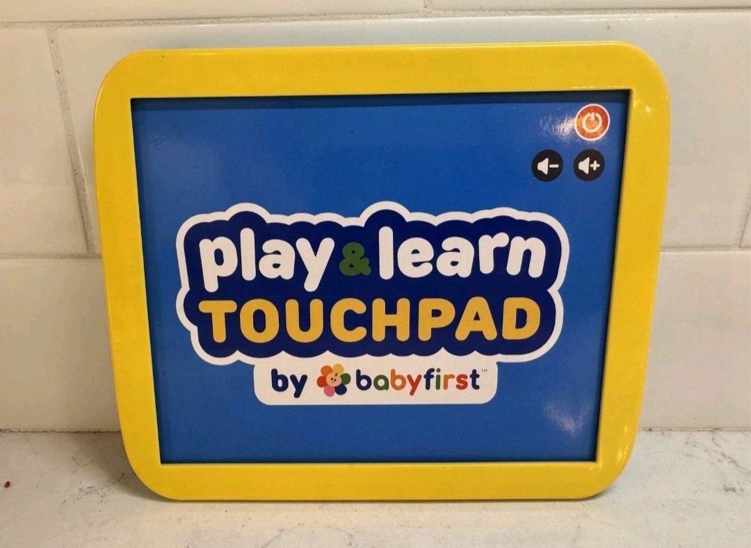 BabyFirst TV Play & Learn Interactive Touchpad Tablet with 8 Double Sided Pages