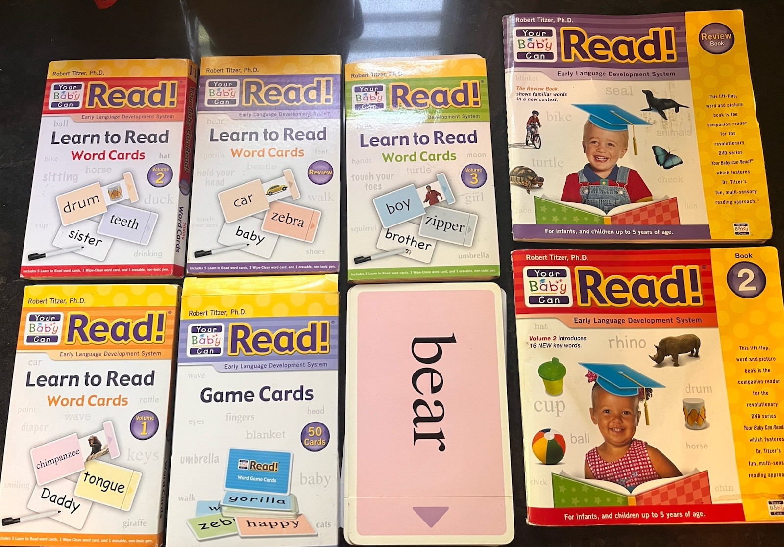 Your Baby Can Read Early Language Development DVD’s, Word Cards Game Card, Books