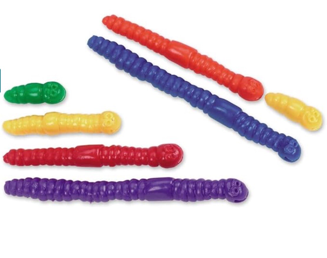Learning Resources Measuring Worms 72 Pieces, Ages 3+ Toddler Learning Brand New