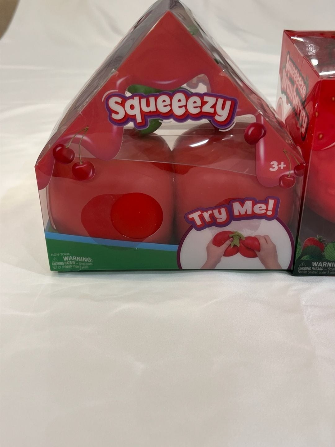 Sunny Days Entertainment Squeeezy Cherry and Strawberry Sensory Fidget Toys Set
