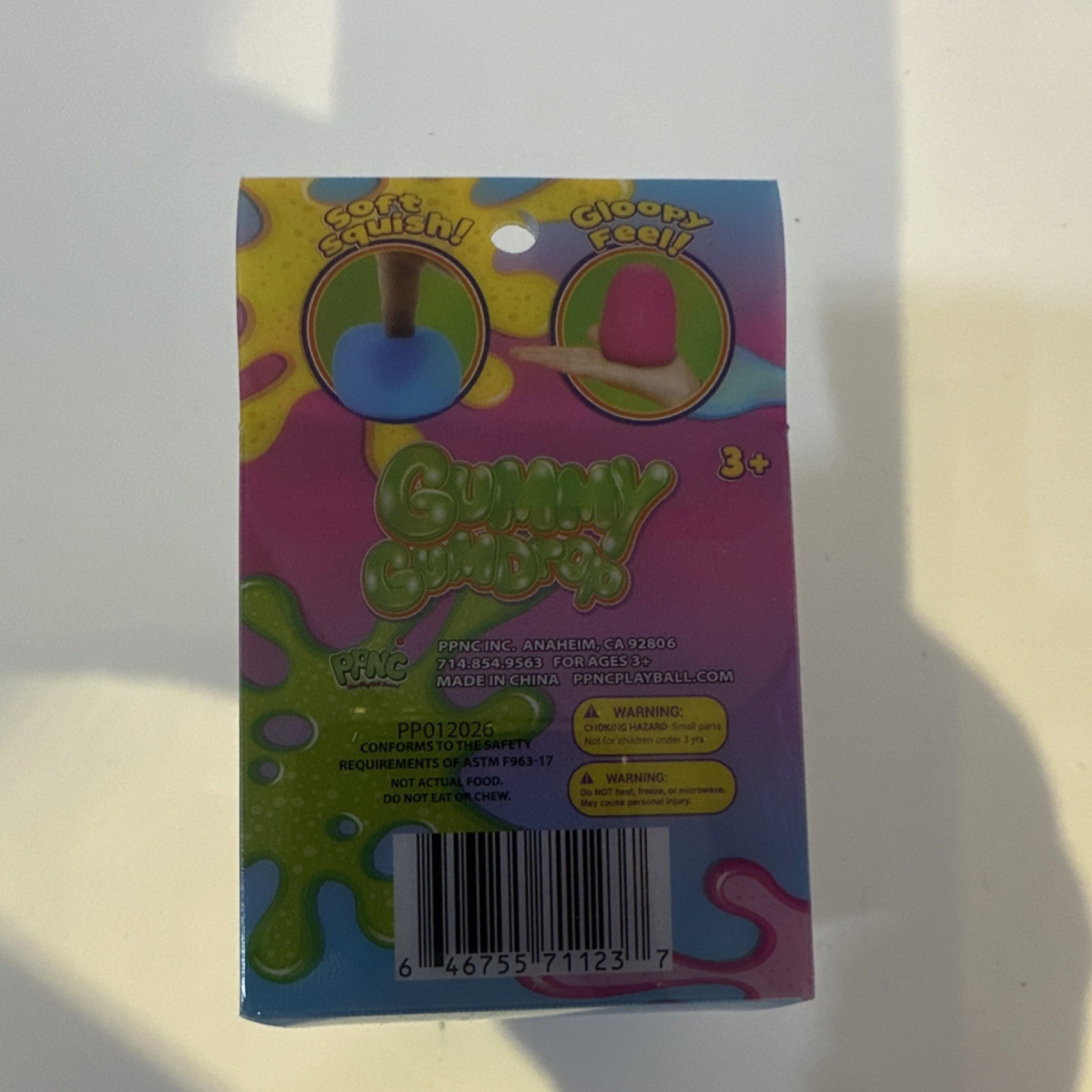 PPNC Gummy Gumdrop Tactile Squeeze Toy Purple for Ages 3+ Years, 3-4 Years