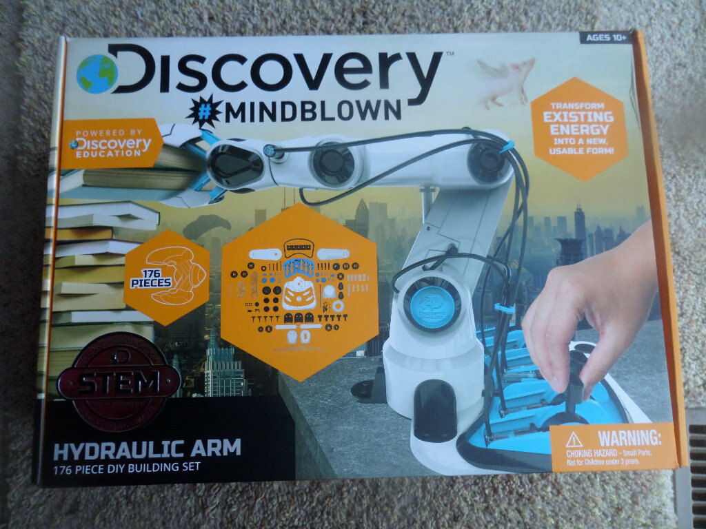 Discovery # Mindblown Kids 176 Piece Hydraulic 6 Lever Control Robotic Arm Toy
