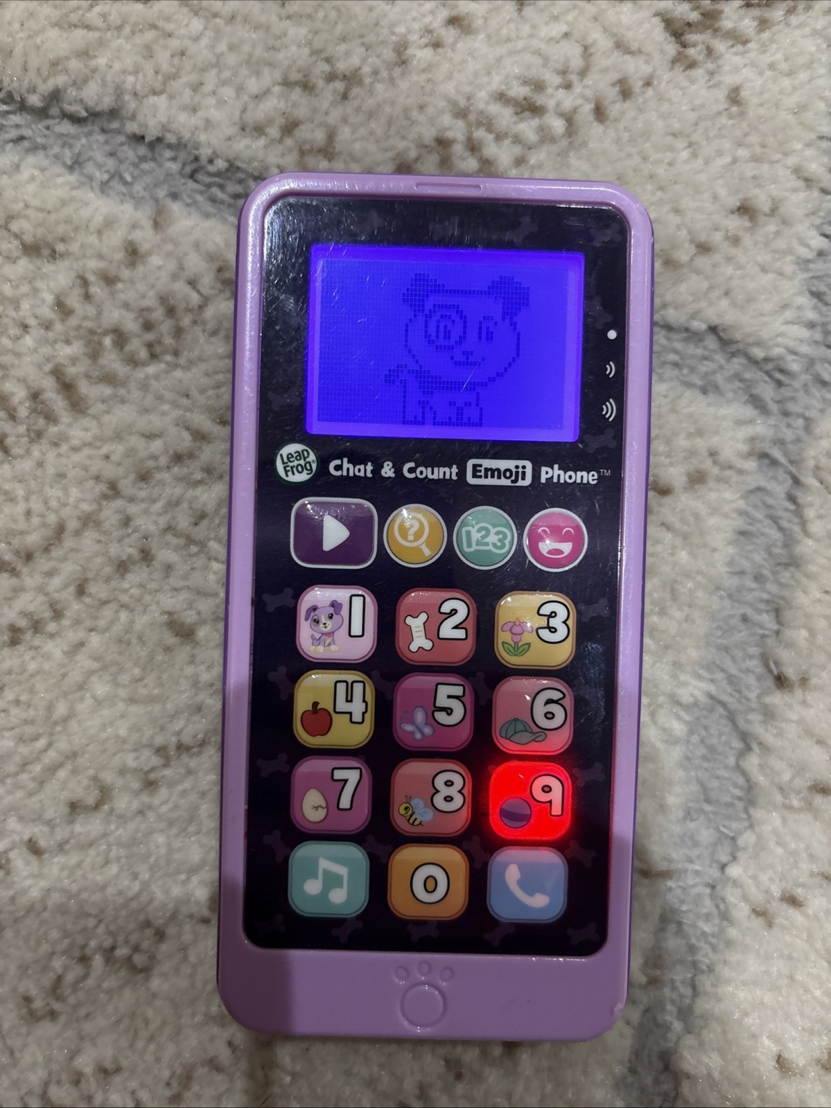 LeapFrog Chat and Count Emoji Phone, Violet, Pretend Play Toy for Kids