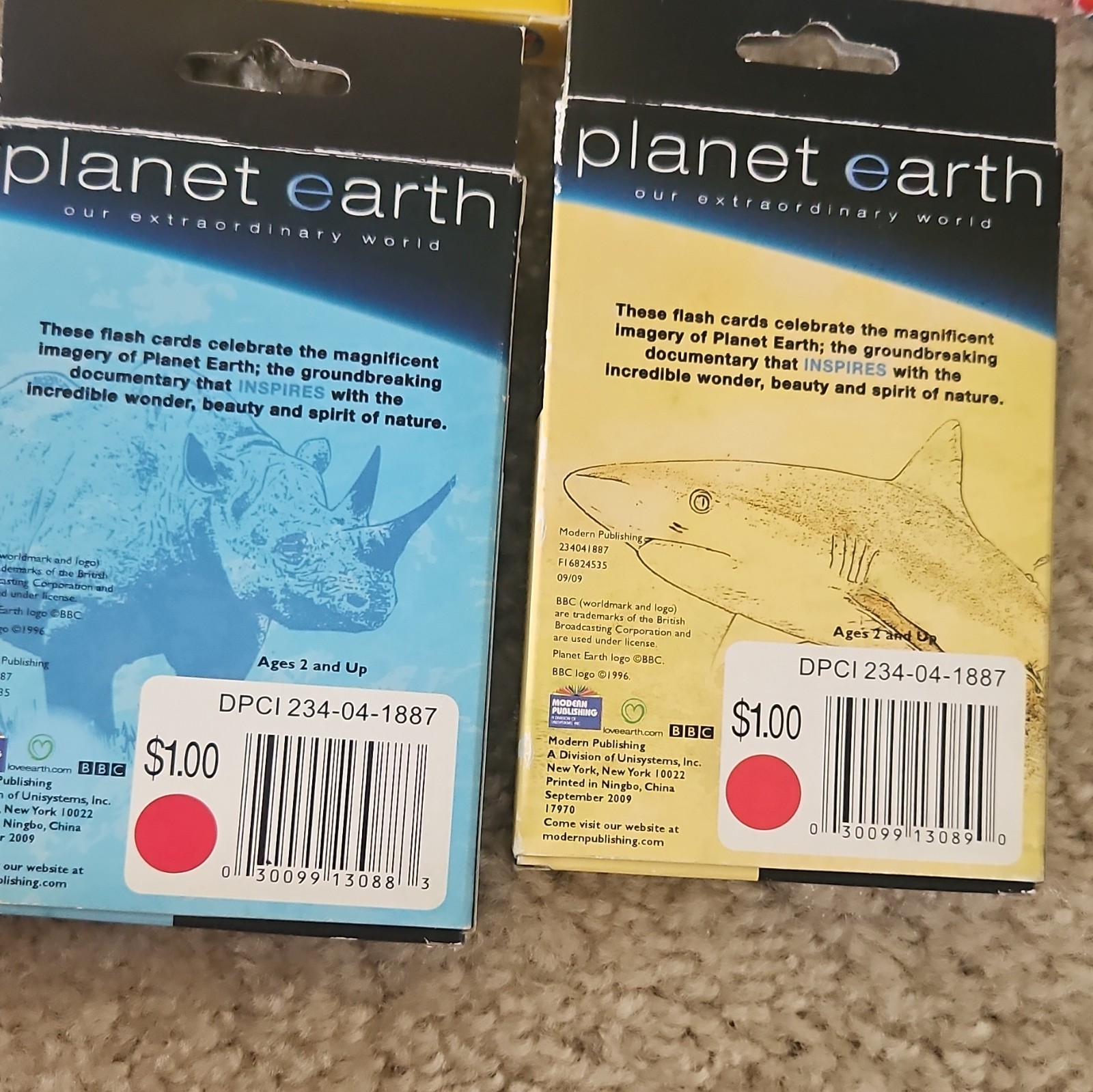 School Zone & Planet Earth Geography Flash Cards United States Ages 4-11 Kids