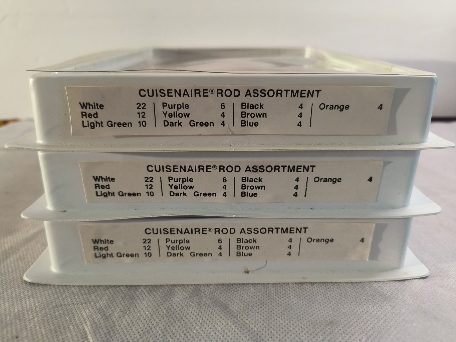 3 SETS OF MUTI-COLOR PLASTIC CUISENAIRE RODS