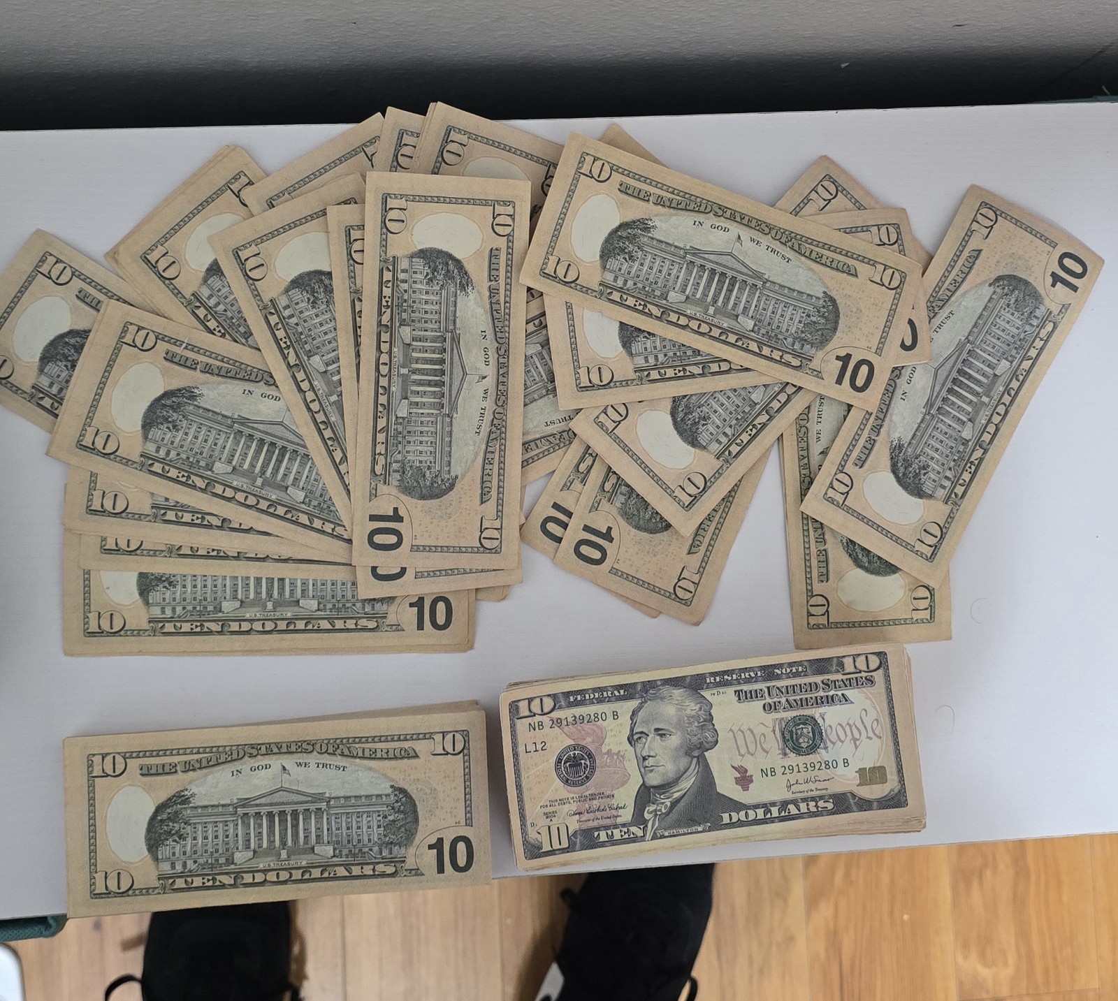 High Quality A++ Replica/Prop/Copy U.S. Bills Aged $10 Stack (100 Bills)