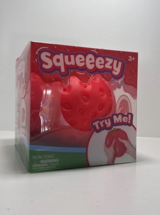 Sunny days JUMBO Squeezy Squeeezy Strawberry Squishy Toy Stress Relief Toy *NEW*