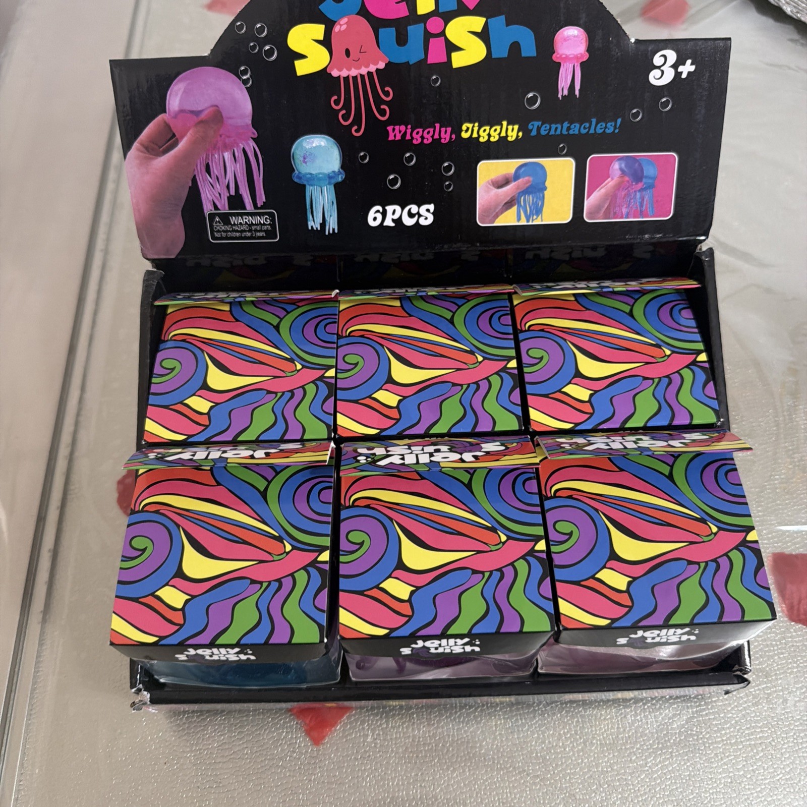 Jelly Squish Jelly Fish – Set of 6 – Pink/Blue/Purple