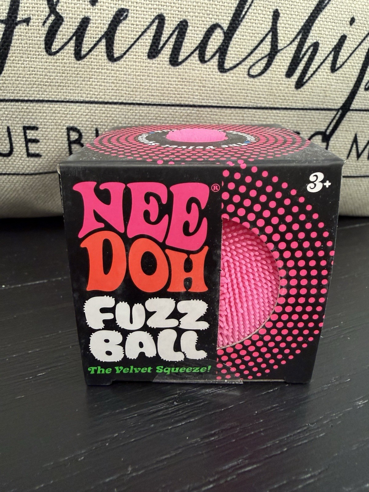 NEW Pink Needoh FUZZ BALL Nee Doh Squishy NEE-DOH Fuzzball AUTHENTIC US Squeeze